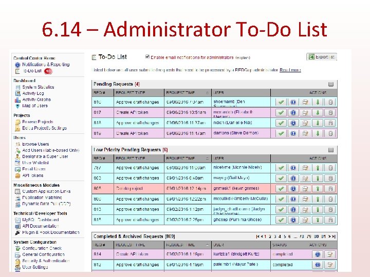 6. 14 – Administrator To-Do List 