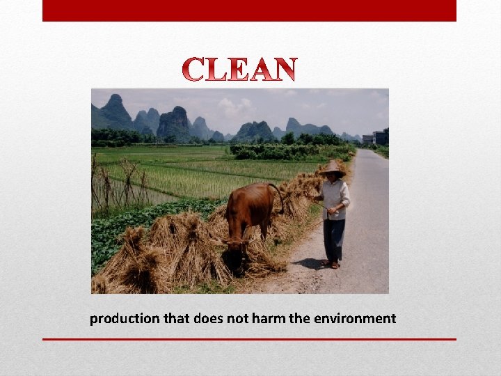 production that does not harm the environment 