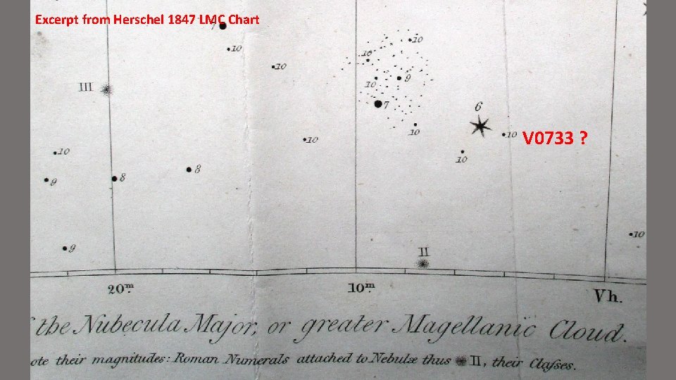 Excerpt from Herschel 1847 LMC Chart V 0733 ? 