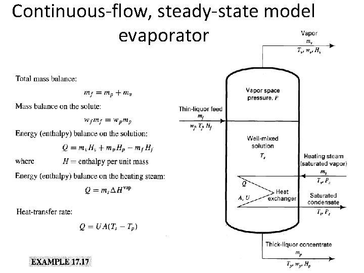 Continuous-flow, steady-state model evaporator 