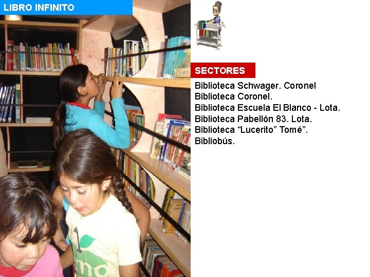 LIBRO INFINITO SECTORES Biblioteca Schwager. Coronel Biblioteca Coronel. Biblioteca Escuela El Blanco - Lota.