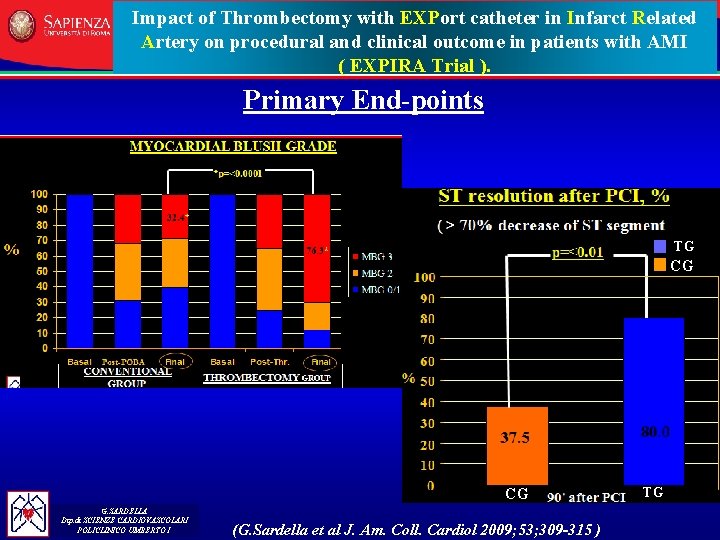 Impact of Thrombectomy with EXPort catheter in Infarct Related Artery on procedural and clinical