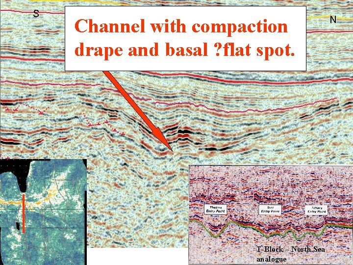 S Channel with compaction drape and basal ? flat spot. © NERC All rights