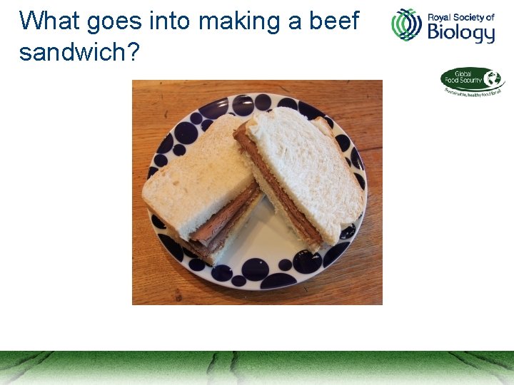 What goes into making a beef sandwich? 