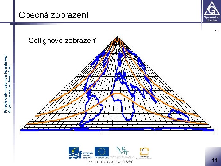 Obecná zobrazení ©Gymnázium Hranice, Zborovská 293 Přírodní vědy moderně a interaktivně Eckertovo zobrazení Collignovo