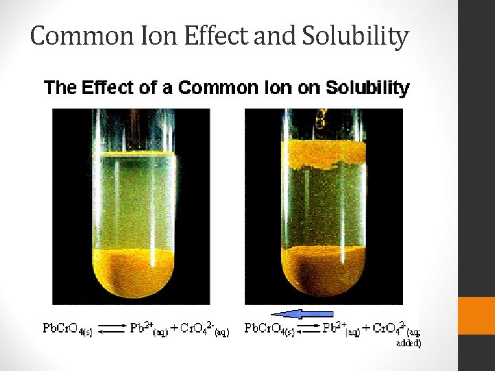 Common Ion Effect and Solubility 