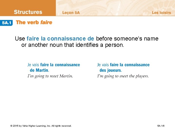 Use faire la connaissance de before someone’s name or another noun that identifies a