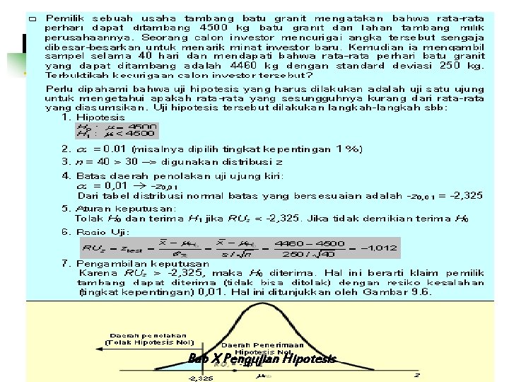 Bab X Pengujian Hipotesis 