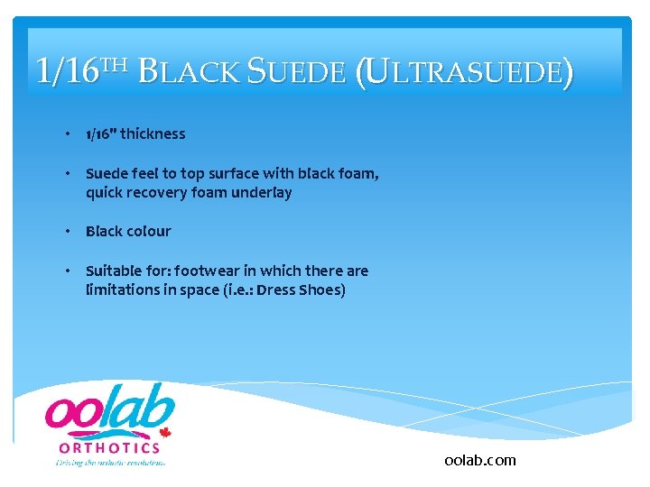 1/16 TH BLACK SUEDE (ULTRASUEDE) • 1/16" thickness • Suede feel to top surface