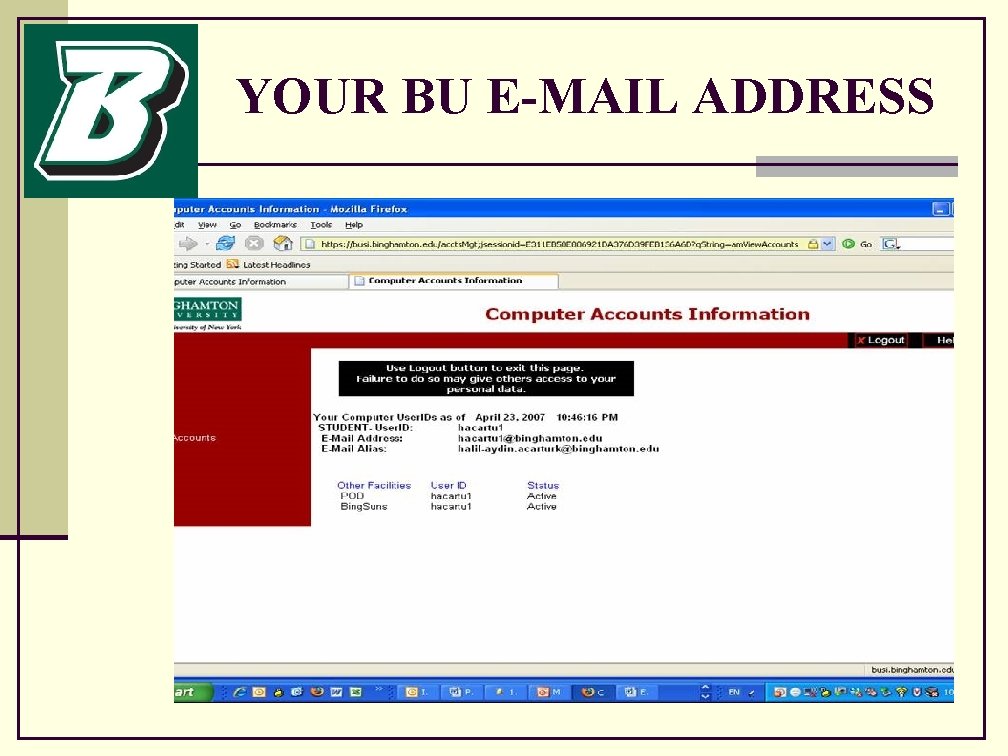 YOUR BU E-MAIL ADDRESS 