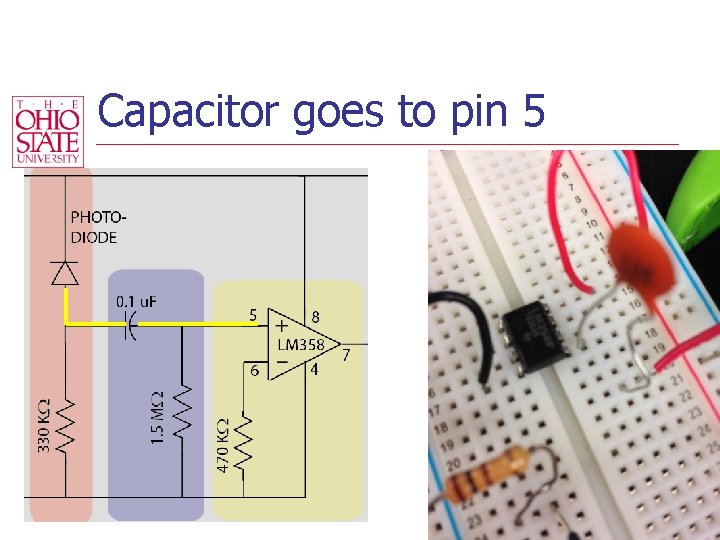 Capacitor goes to pin 5 