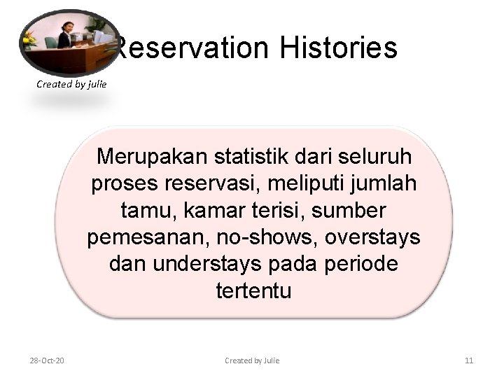 Reservation Histories Created by julie xt r Te You xt r Te 28 -Oct-20