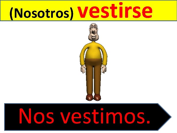(Nosotros) vestirse Nos vestimos. . 