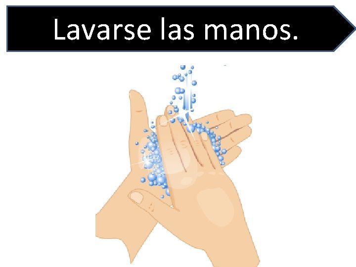 Lavarse las manos. 