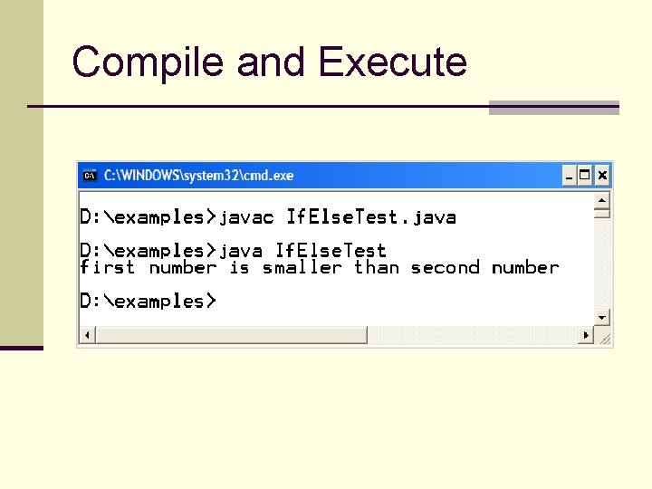Compile and Execute 