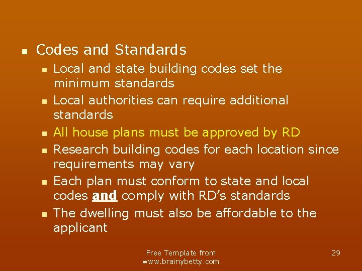 n Codes and Standards n n n Local and state building codes set the