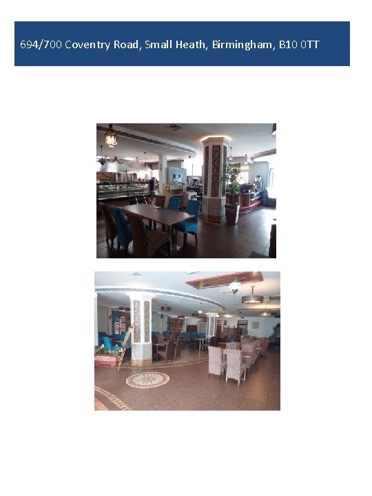 694/700 Coventry Road, Small Heath, Birmingham, B 10 0 TT 