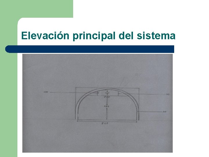 Elevación principal del sistema 
