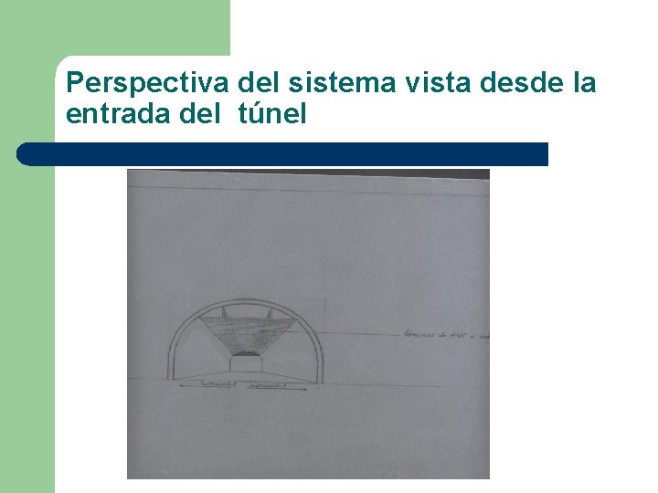 Perspectiva del sistema vista desde la entrada del túnel 