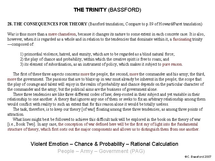 THE TRINITY (BASSFORD) 28. THE CONSEQUENCES FOR THEORY (Bassford translation; Compare to p. 89