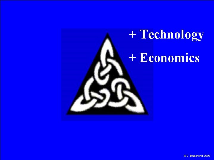 + Technology + Economics ©C. Bassford 2007 