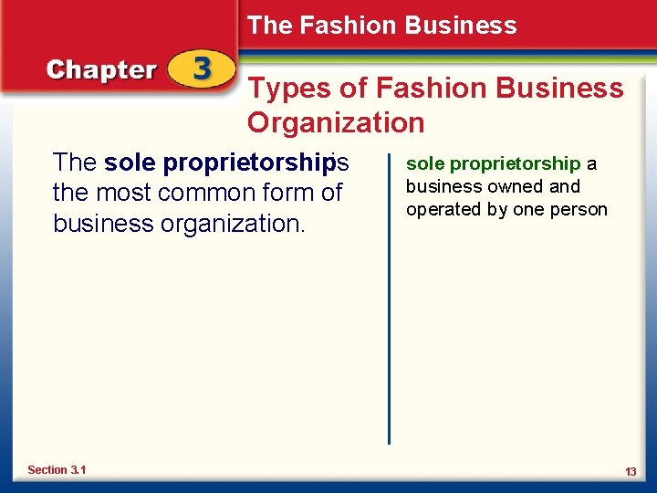 The Fashion Business Types of Fashion Business Organization The sole proprietorshipis the most common