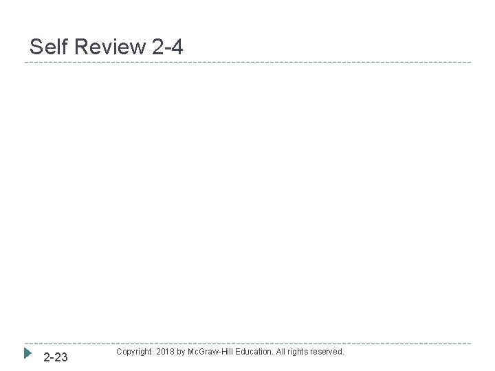 Self Review 2 -4 2 -23 Copyright 2018 by Mc. Graw-Hill Education. All rights