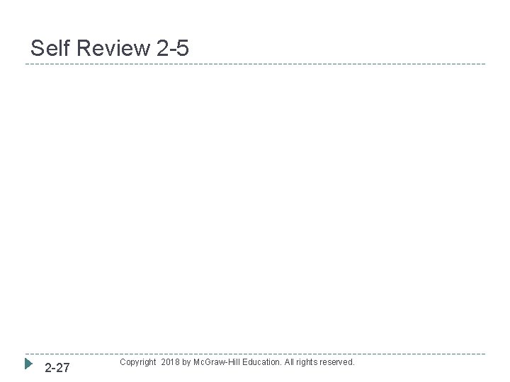 Self Review 2 -5 2 -27 Copyright 2018 by Mc. Graw-Hill Education. All rights