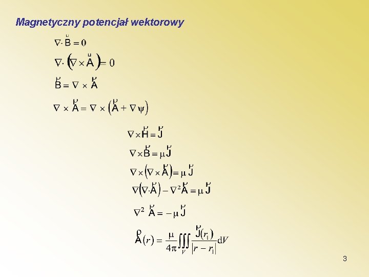 Magnetyczny potencjał wektorowy 3 