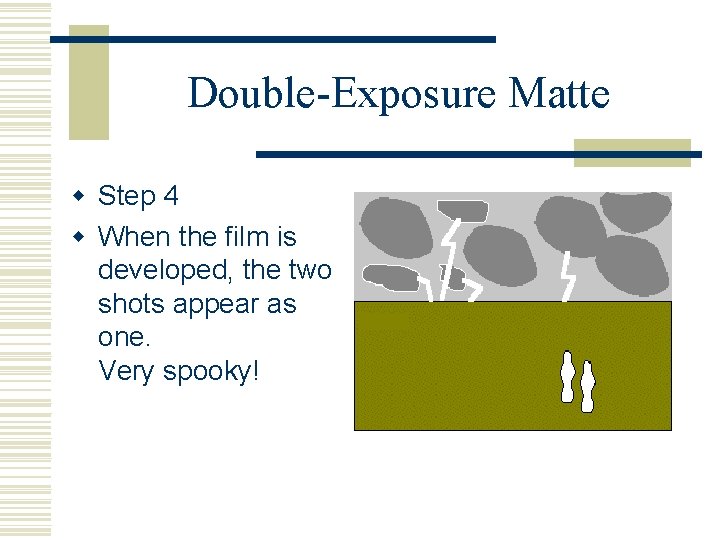 Double-Exposure Matte w Step 4 w When the film is developed, the two shots