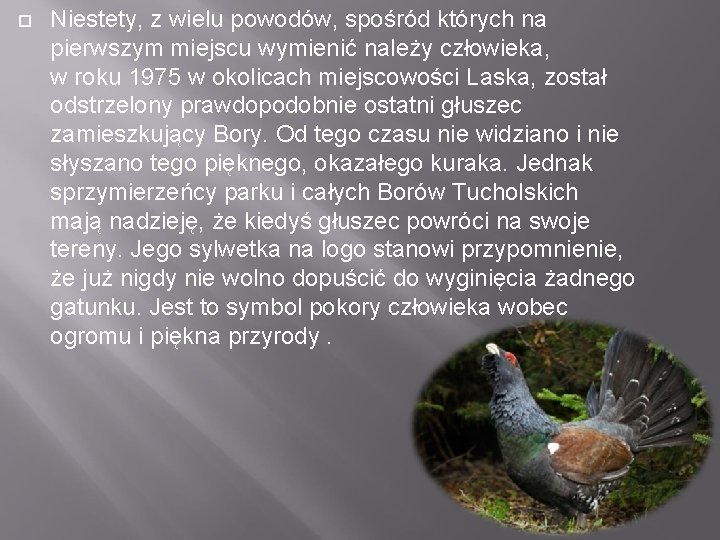  Niestety, z wielu powodów, spośród których na pierwszym miejscu wymienić należy człowieka, w