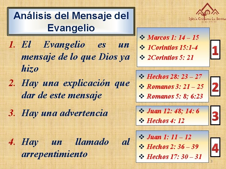 Análisis del Mensaje del Evangelio v Marcos 1: 14 – 15 v 1 Corintios