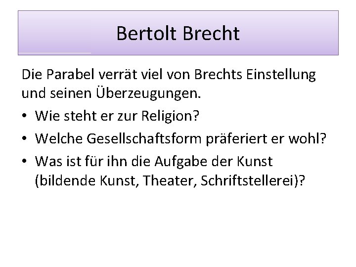 Wenn die Haifische Menschen wren Bertolt Brecht Herr