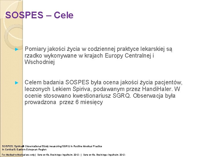 SOSPES – Cele ► Pomiary jakości życia w codziennej praktyce lekarskiej są rzadko wykonywane