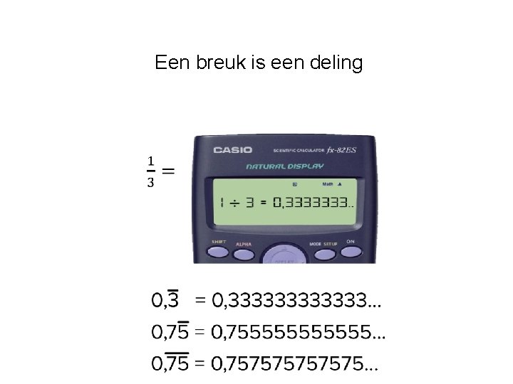  Een breuk is een deling 