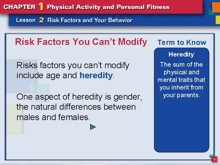 Risk Factors You Can’t Modify Term to Know Heredity Risks factors you can’t modify