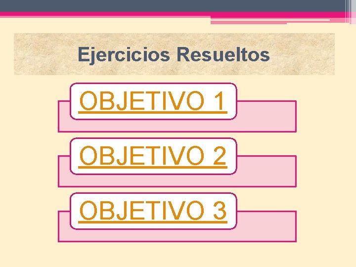 Ejercicios Resueltos OBJETIVO 1 OBJETIVO 2 OBJETIVO 3 