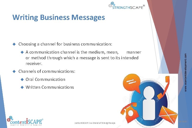 Writing Business Messages Choosing a channel for business communication: A communication channel is the