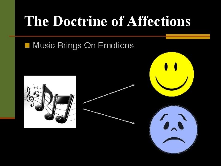 The Doctrine of Affections n Music Brings On Emotions: 
