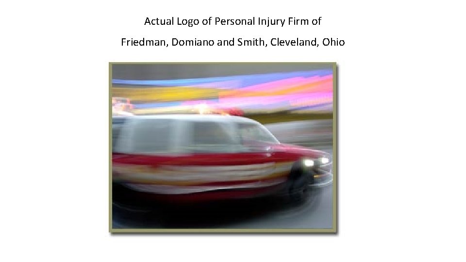 Actual Logo of Personal Injury Firm of Friedman, Domiano and Smith, Cleveland, Ohio 