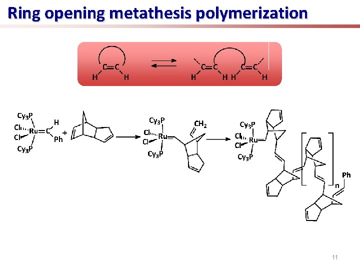 Ring opening metathesis polymerization 11 