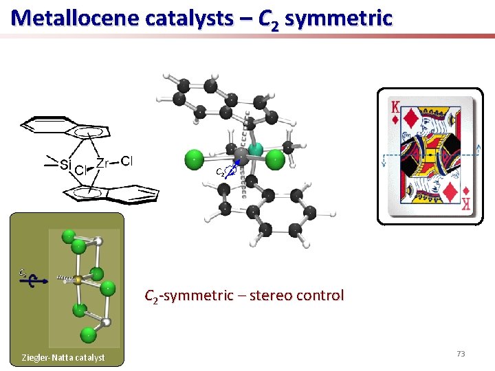 Metallocene catalysts – C 2 symmetric C 2 -symmetric – stereo control Ziegler-Natta catalyst