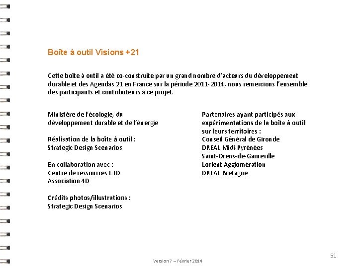 Boîte à outil Visions +21 Cette boîte à outil a été co-construite par un Boîte à outil Visions +21 Cette boîte à outil a été co-construite par un