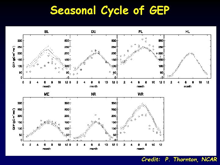 Seasonal Cycle of GEP Credit: P. Thornton, NCAR 