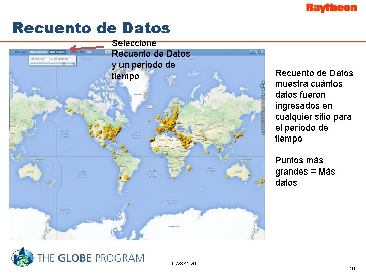 Recuento de Datos Seleccione Recuento de Datos y un período de tiempo Recuento de