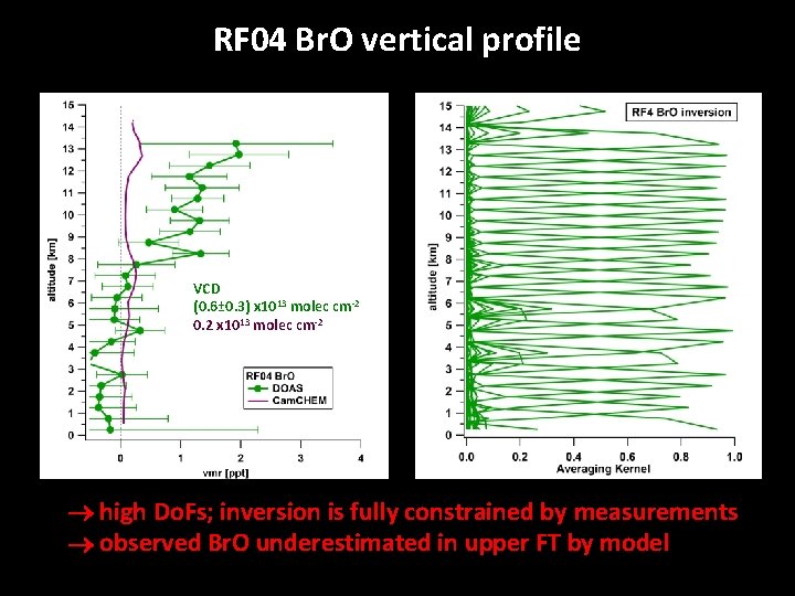 RF 04 Br. O vertical profile VCD (0. 6± 0. 3) x 1013 molec