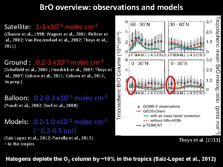 Br. O overview: observations and models Satellite: 1 -3 x 1013 molec cm-2 (Chance