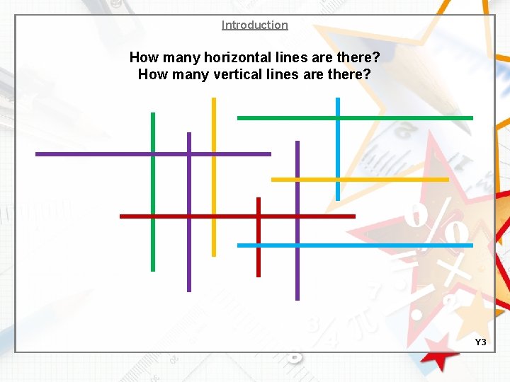 Introduction How many horizontal lines are there? How many vertical lines are there? Y