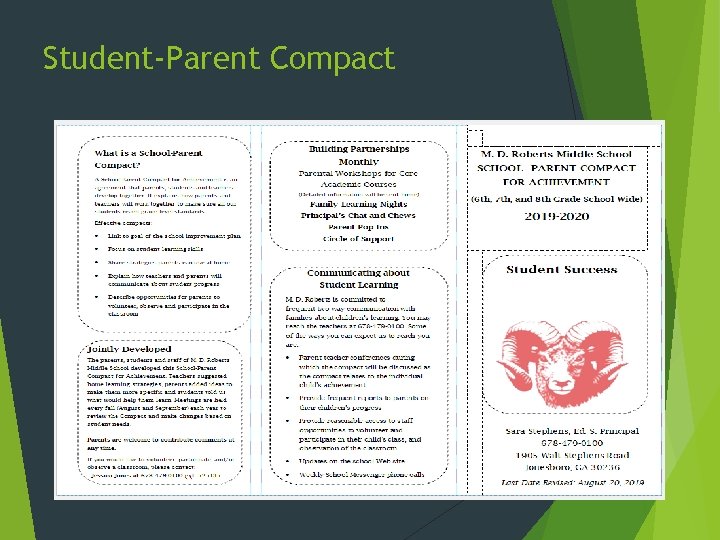 Student-Parent Compact Student-Parent Compact