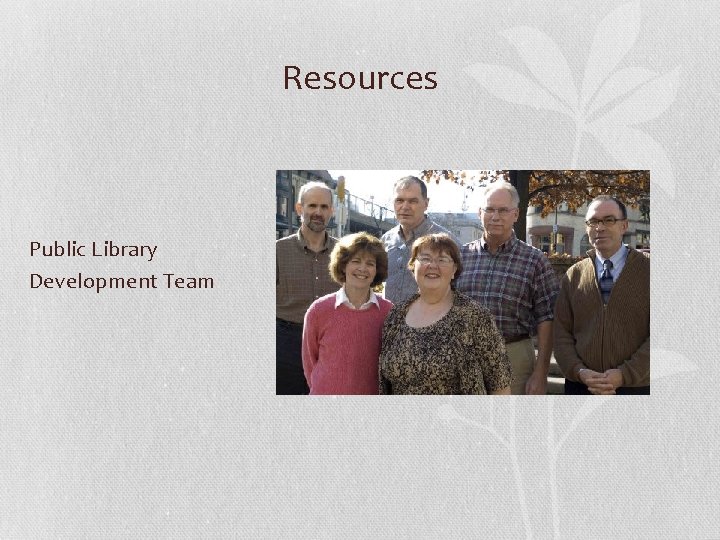 Resources Public Library Development Team 